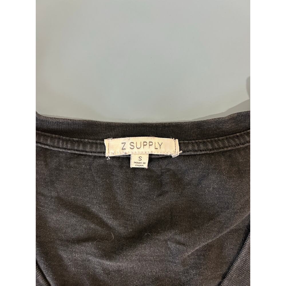 Z Supply black tank t shirt size S v neck cropped casual - Picture 4 of 6